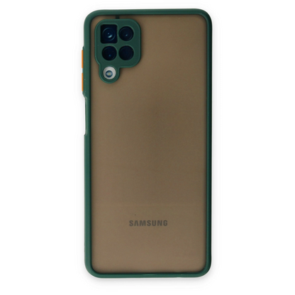 Newface Samsung Galaxy A12 Kılıf Montreal Silikon Kapak - Yeşil