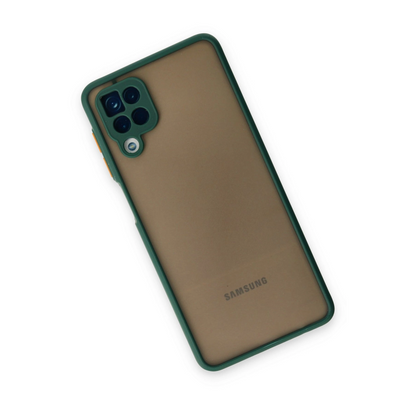Newface Samsung Galaxy A12 Kılıf Montreal Silikon Kapak - Yeşil