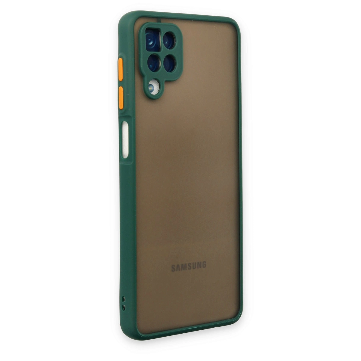 Newface Samsung Galaxy A12 Kılıf Montreal Silikon Kapak - Yeşil