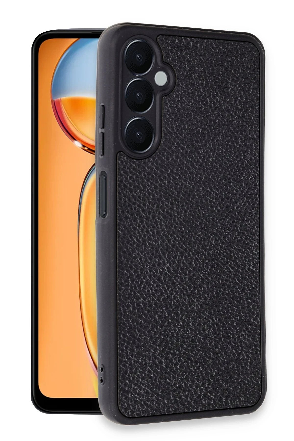 Newface Samsung Galaxy A15 4G Kılıf Aras Deri Kapak - Siyah