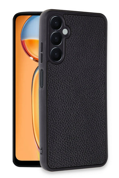 Newface Samsung Galaxy A15 4G Kılıf Aras Deri Kapak - Siyah