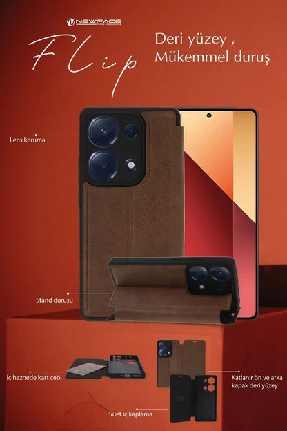 Newface Samsung Galaxy A15 4G Kılıf Flip Cover - Siyah