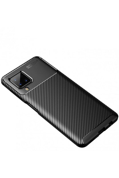Newface Samsung Galaxy A22 Kılıf Auto Focus Karbon Kapak - Siyah