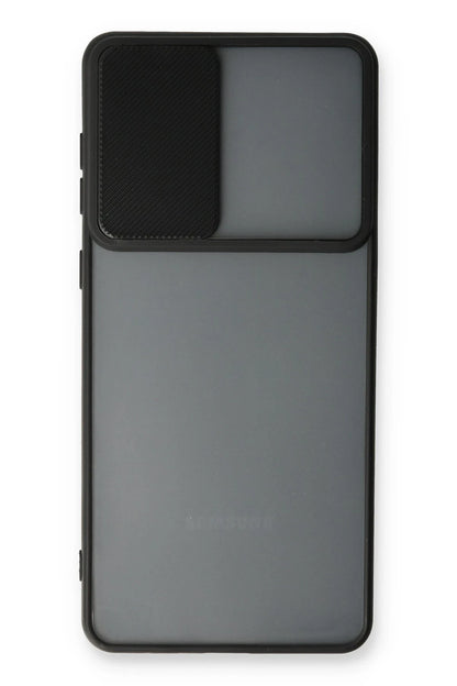 Newface Samsung Galaxy A33 5G Kılıf Palm Buzlu Kamera Sürgülü Silikon - Siyah