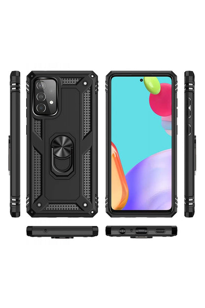 Newface Samsung Galaxy A33 5G Kılıf Sofya Yüzüklü Silikon Kapak - Siyah