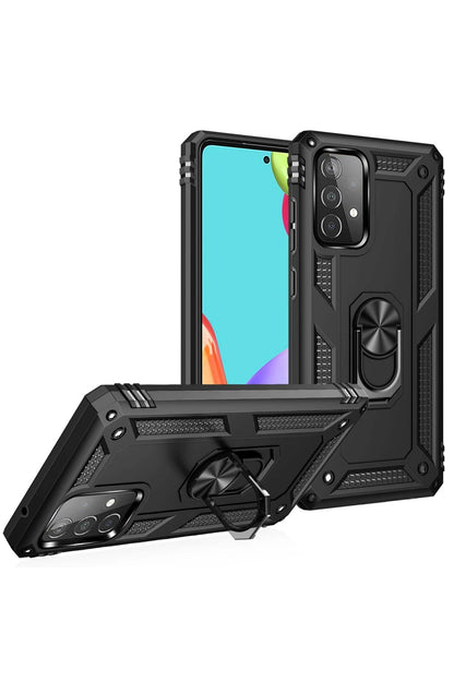 Newface Samsung Galaxy A33 5G Kılıf Sofya Yüzüklü Silikon Kapak - Siyah