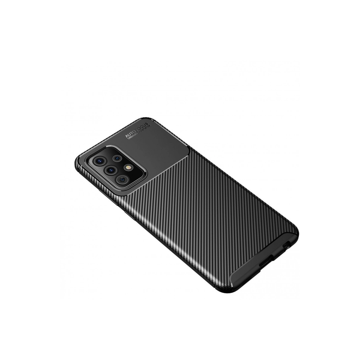 Newface Samsung Galaxy A72 Kılıf Auto Focus Karbon Kapak - Siyah