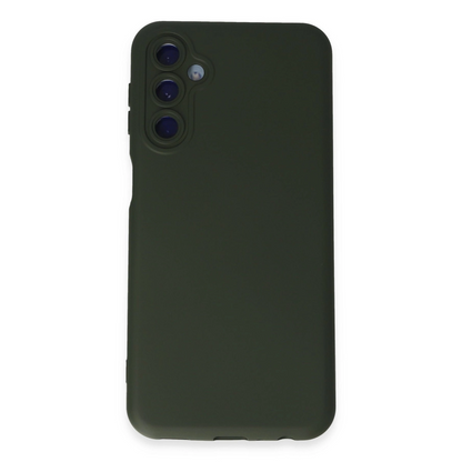 Samsung Galaxy M14 5g Kılıf Nano İçi Kadife Silikon - Koyu Yeşil
