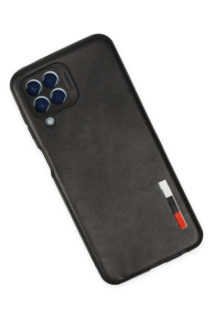 Newface Samsung Galaxy M33 Kılıf Loop Deri Silikon - Siyah