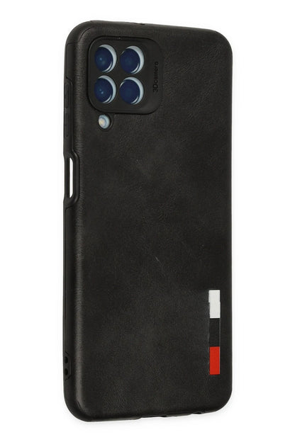 Newface Samsung Galaxy M33 Kılıf Loop Deri Silikon - Siyah