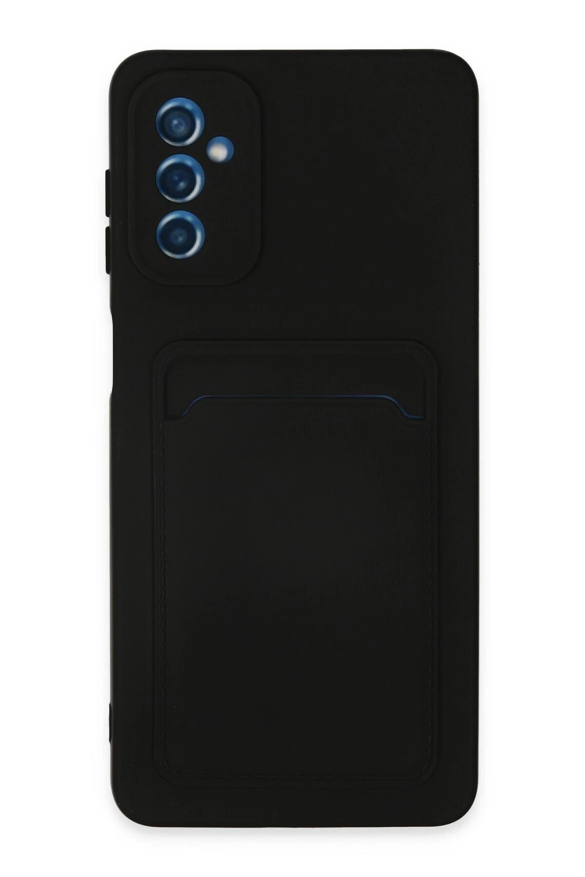 Newface Samsung Galaxy M52 5G Kılıf Kelvin Kartvizitli Silikon - Siyah