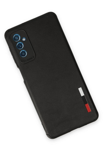 Newface Samsung Galaxy M52 5G Kılıf Loop Deri Silikon - Siyah