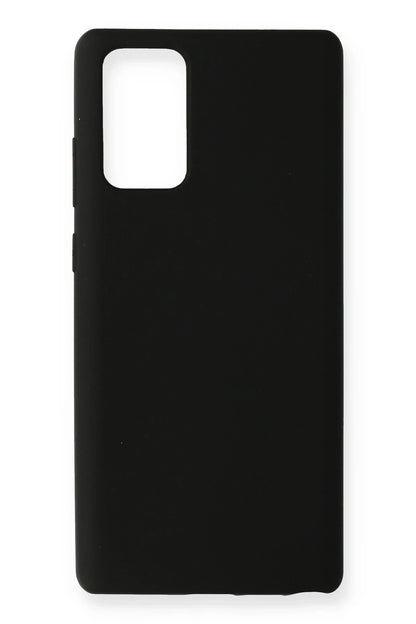 Newface Samsung Galaxy Note 20 Kılıf Nano içi Kadife Silikon - Siyah