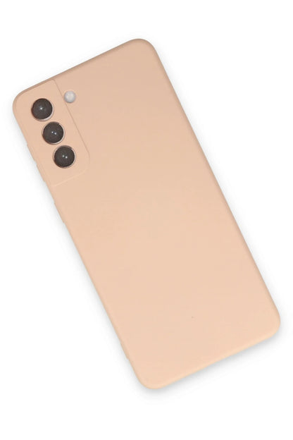 Newface Samsung Galaxy S21 Kılıf Nano içi Kadife Silikon - Pudra