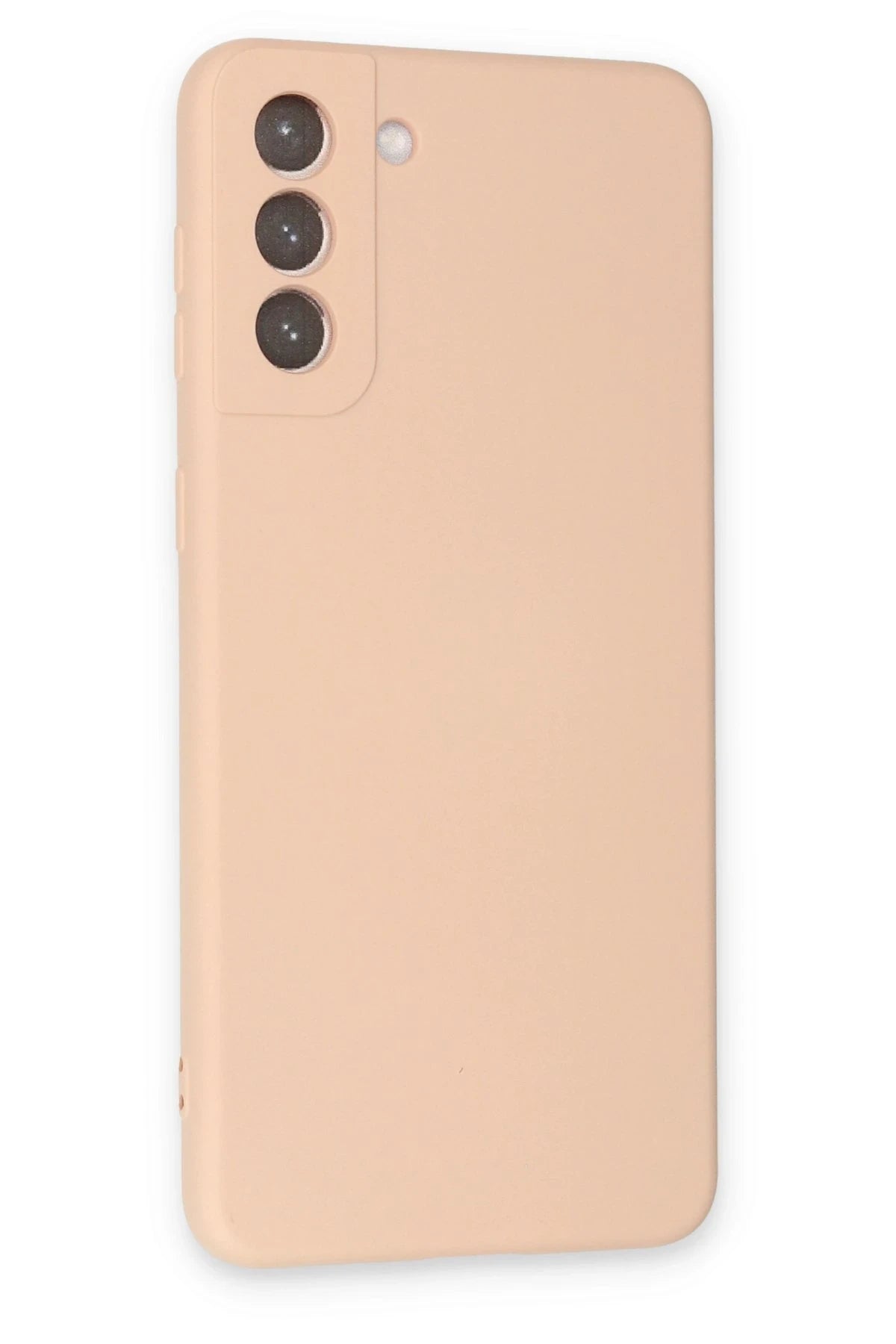 Newface Samsung Galaxy S21 Kılıf Nano içi Kadife Silikon - Pudra