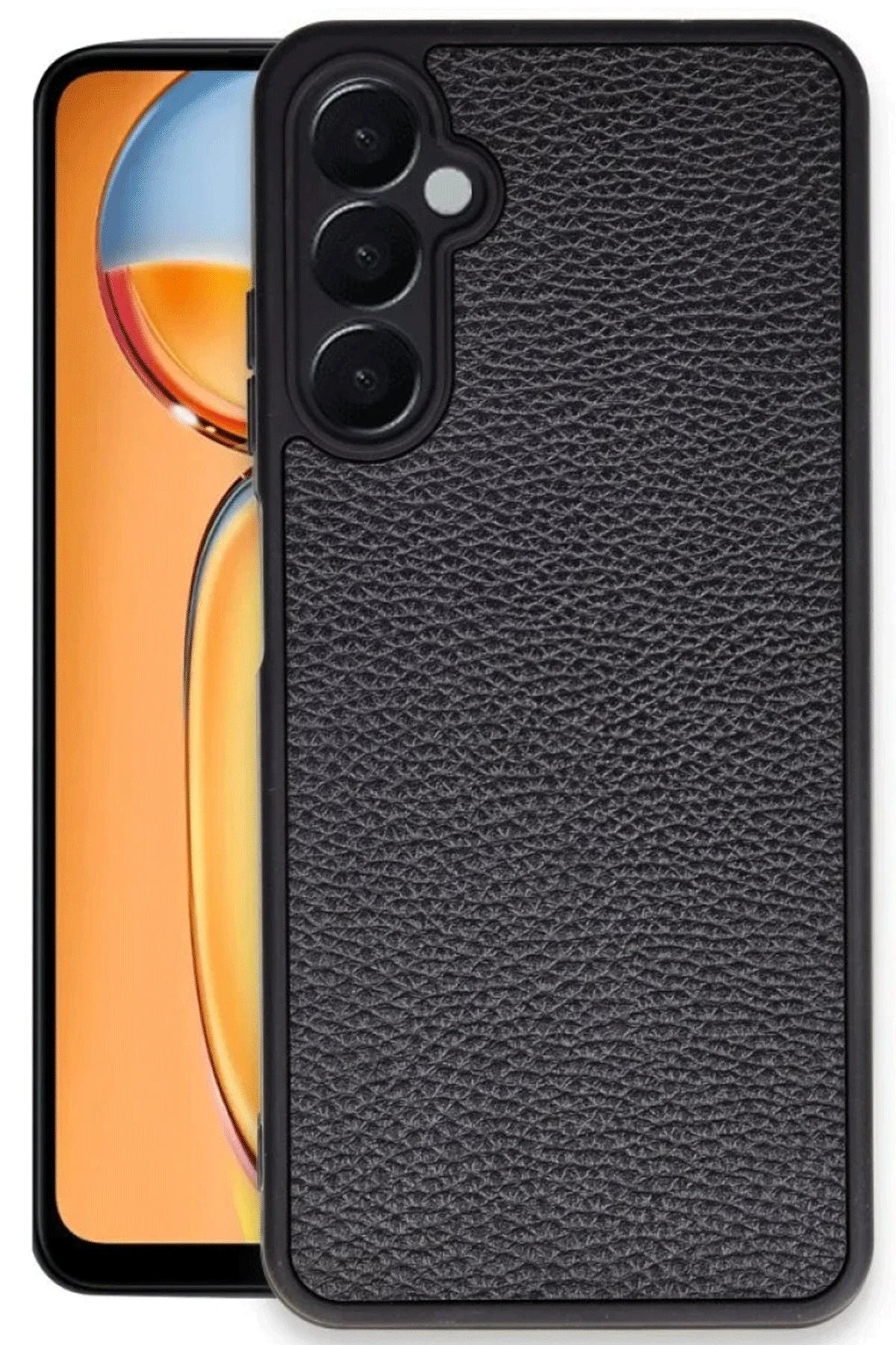 Newface Samsung Galaxy S24 FE Kılıf Aras Deri Kapak - Siyah
