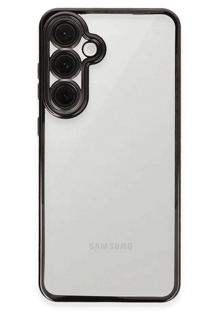 Newface Samsung Galaxy S24 FE Kılıf Razer Lensli Silikon - Siyah