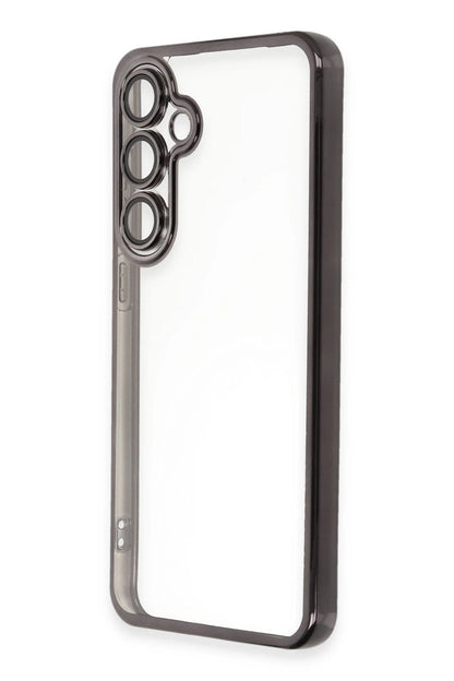 Newface Samsung Galaxy S24 FE Kılıf Razer Lensli Silikon - Siyah