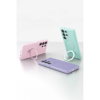 Samsung Galaxy S24 Ultra Regal Magsafe Standlı Kapak - Derin Mor