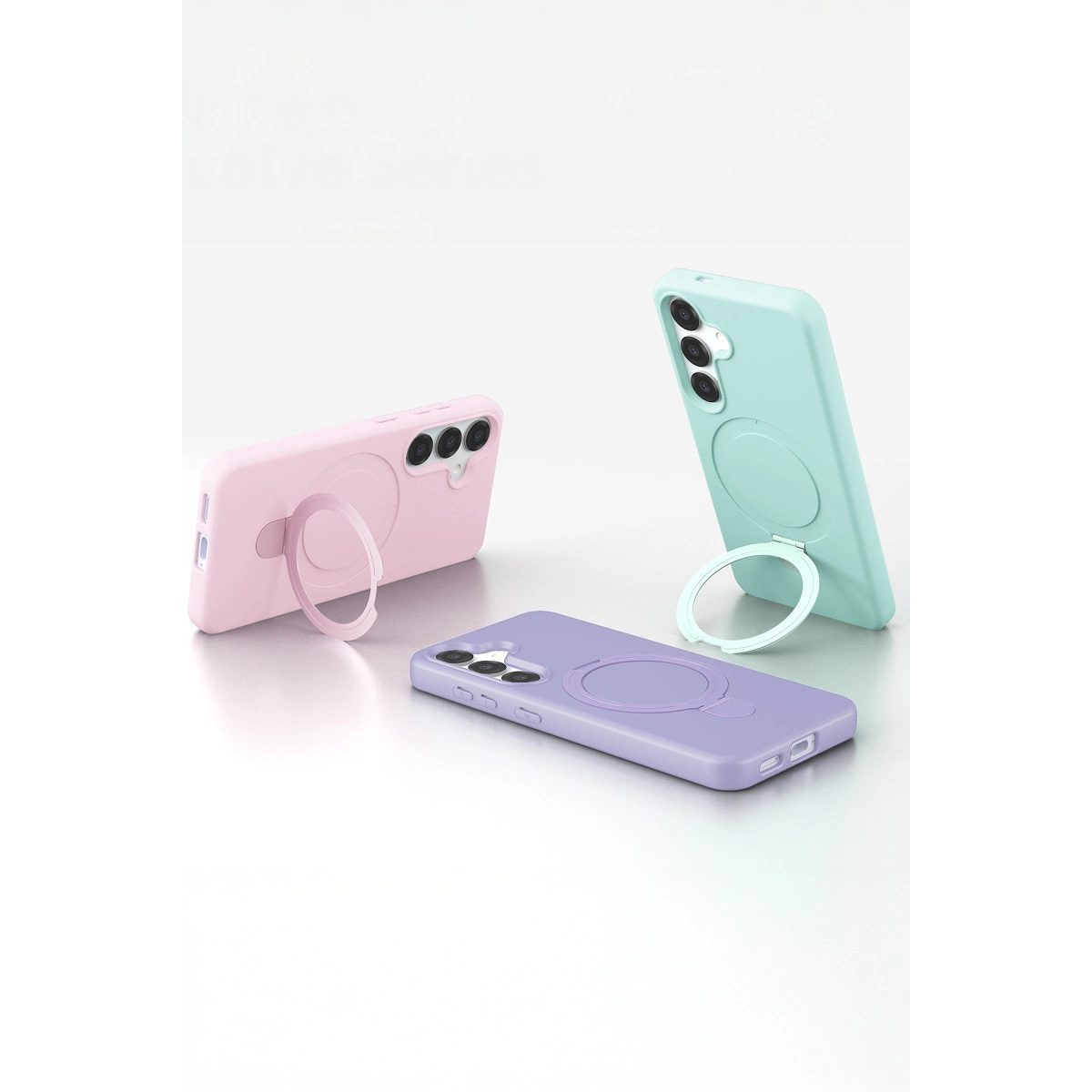 Samsung Galaxy S25 Regal Magsafe Standlı Kapak - Yeşil