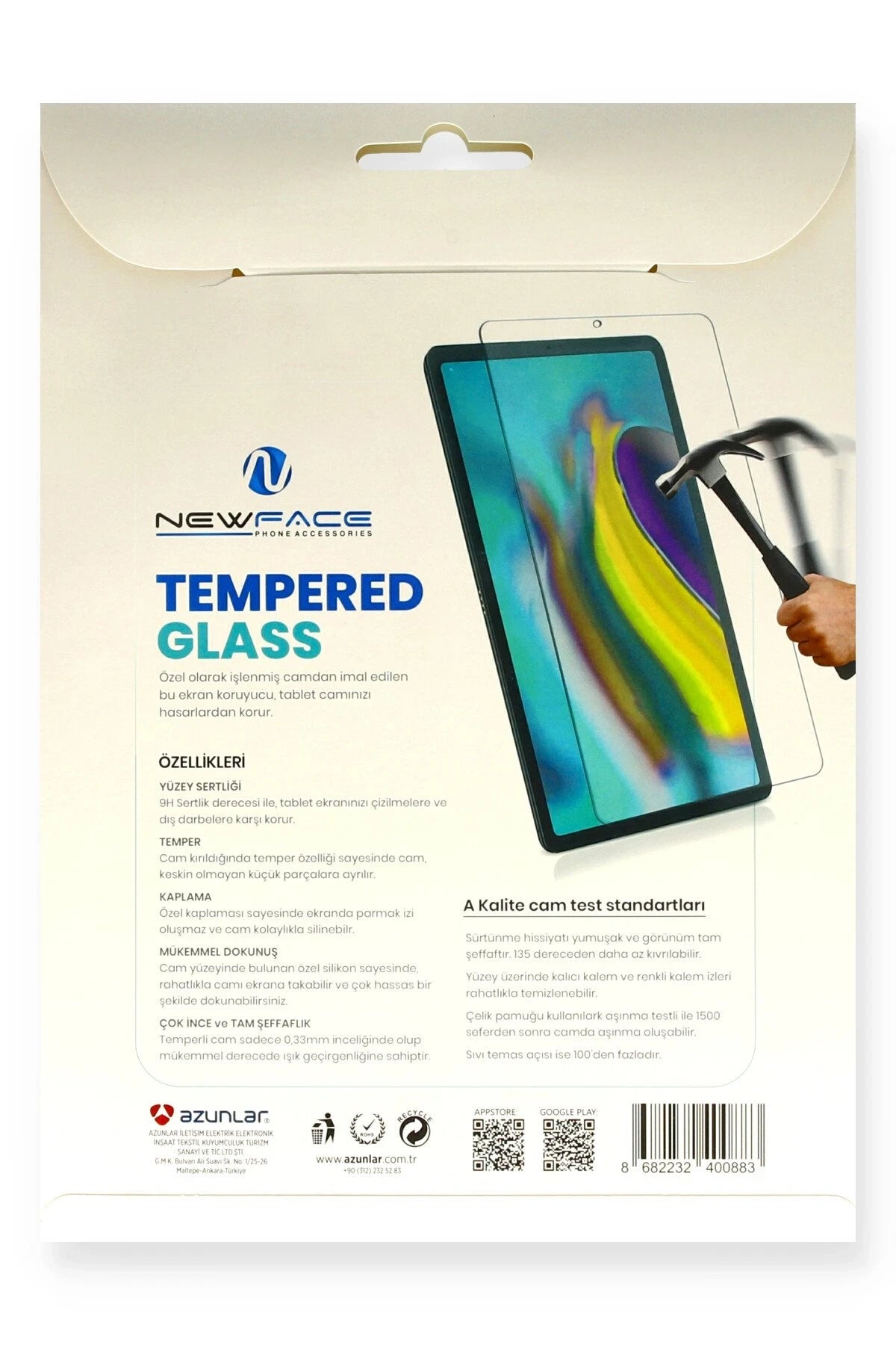 Newface Samsung Galaxy T210 Tab 3 7 Tablet Cam Ekran Koruyucu