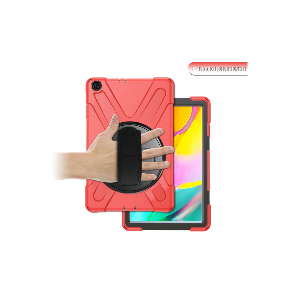 Newface Samsung Galaxy T510 Tab A 10.1 Kılıf Amazing Tablet Kapak - Kırmızı