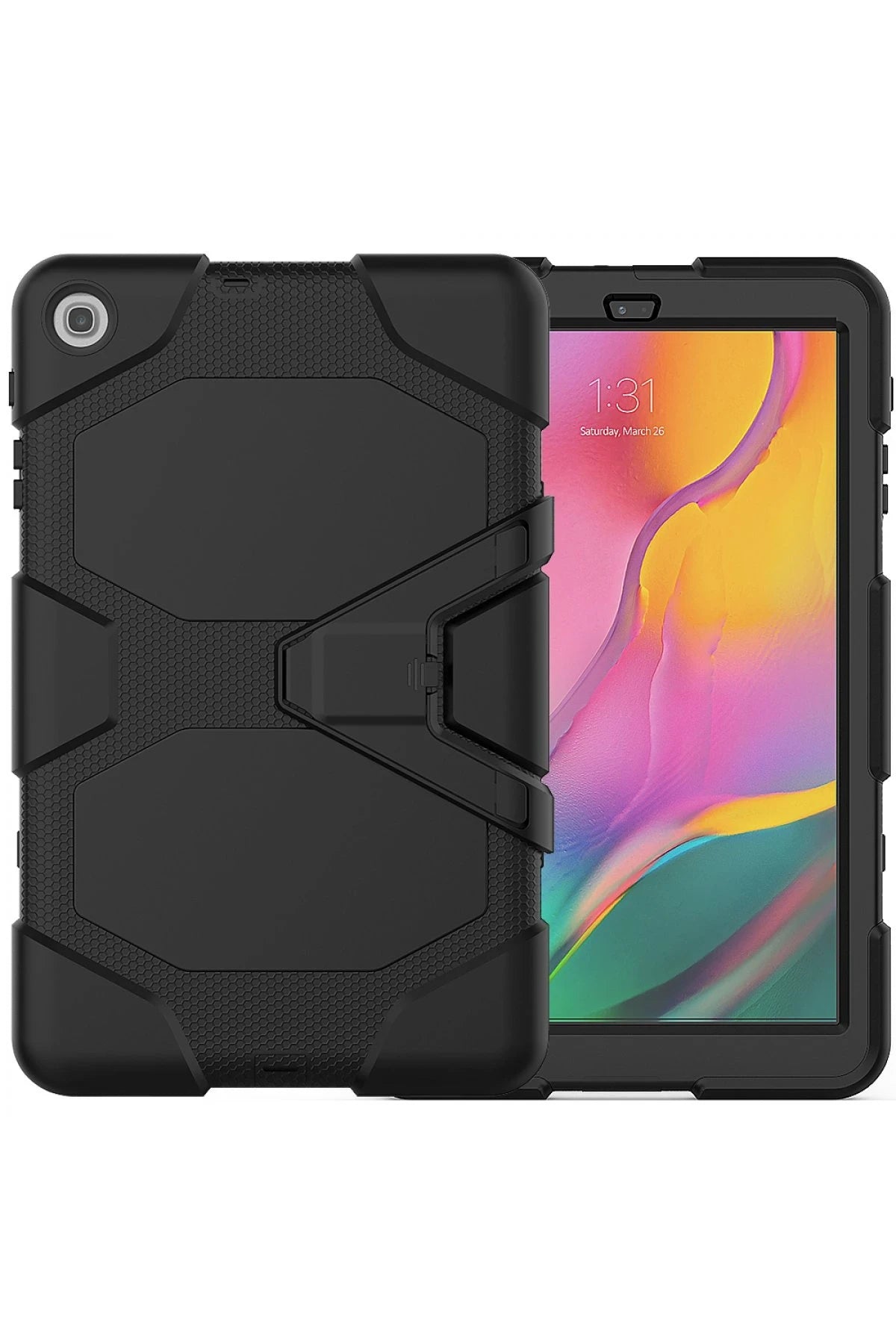 Newface Samsung Galaxy T510 Tab A 10.1 Kılıf Griffin Tablet Kapak - Siyah