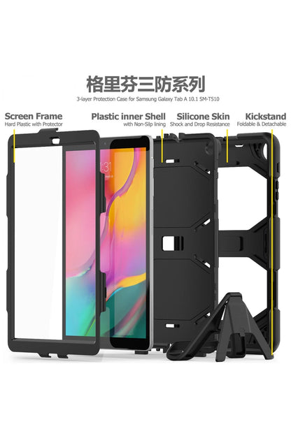 Newface Samsung Galaxy T510 Tab A 10.1 Kılıf Griffin Tablet Kapak - Siyah