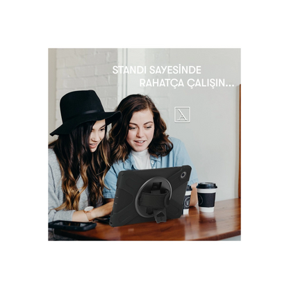 Samsung Galaxy T577 Tab Active 3 Kılıf Amazing Tablet Kapak - Siyah