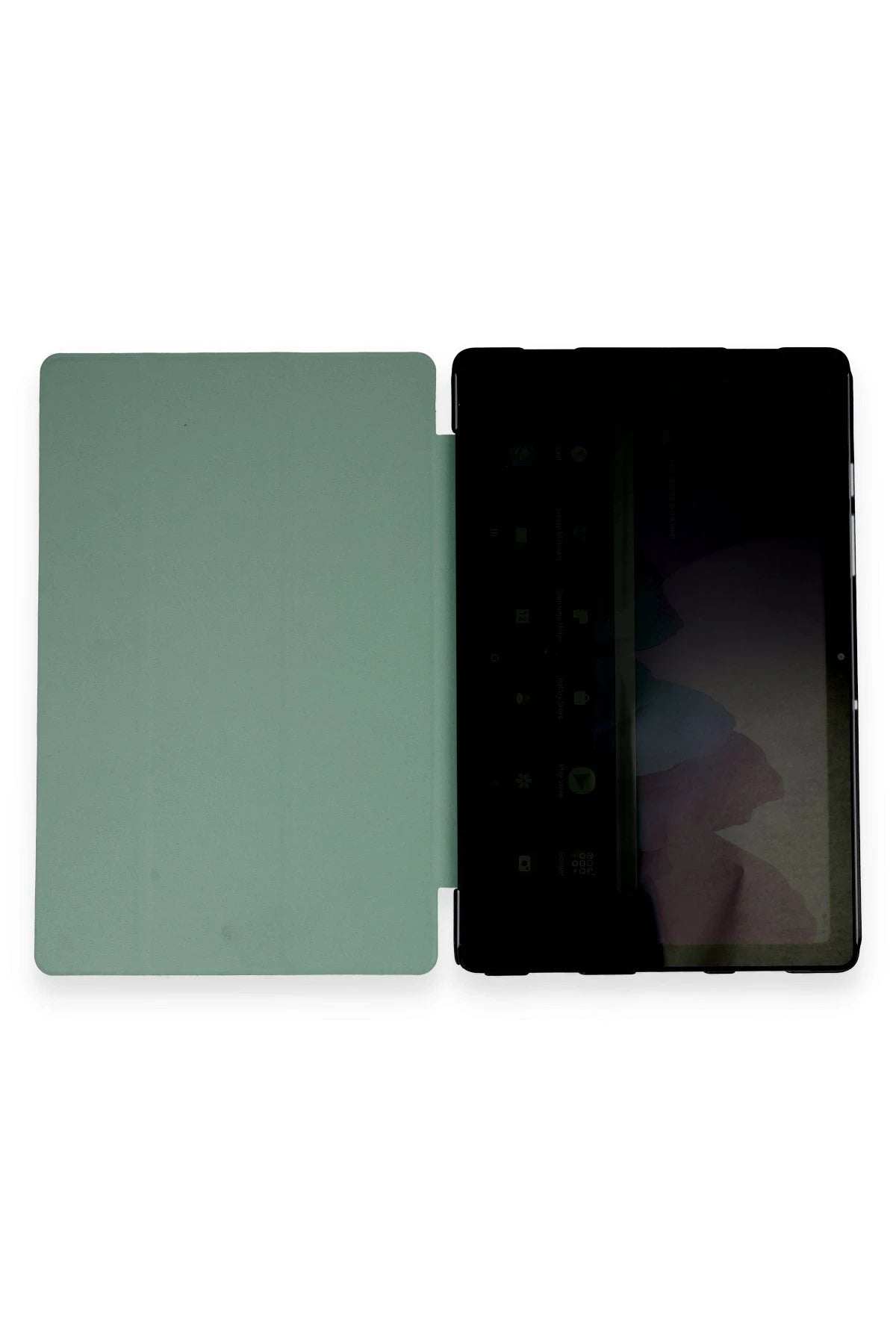 Newface Samsung Galaxy T970 Tab S7 Plus 12.4 Kılıf Tablet Smart Kılıf - Koyu Yeşil