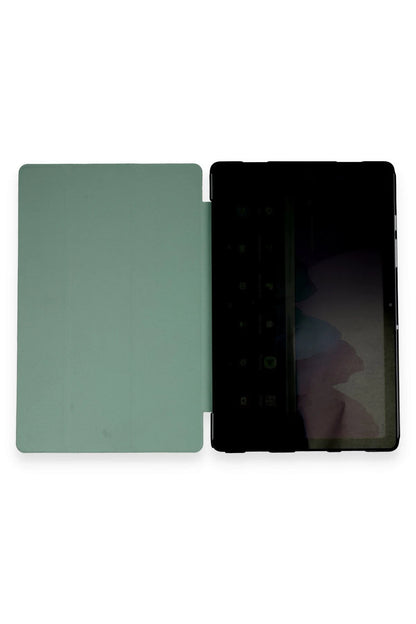 Newface Samsung Galaxy T970 Tab S7 Plus 12.4 Kılıf Tablet Smart Kılıf - Koyu Yeşil