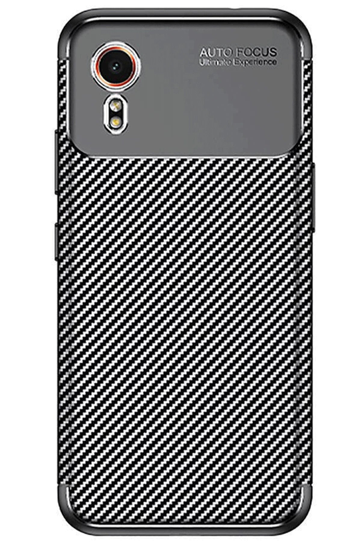 Newface Samsung Galaxy XCover 7 Kılıf Auto Focus Karbon Kapak - Siyah