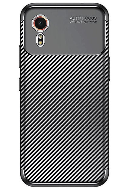 Newface Samsung Galaxy XCover 7 Kılıf Auto Focus Karbon Kapak - Siyah