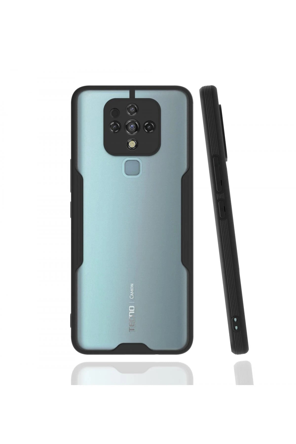 Newface Tecno Camon 16 Kılıf Platin Silikon - Siyah