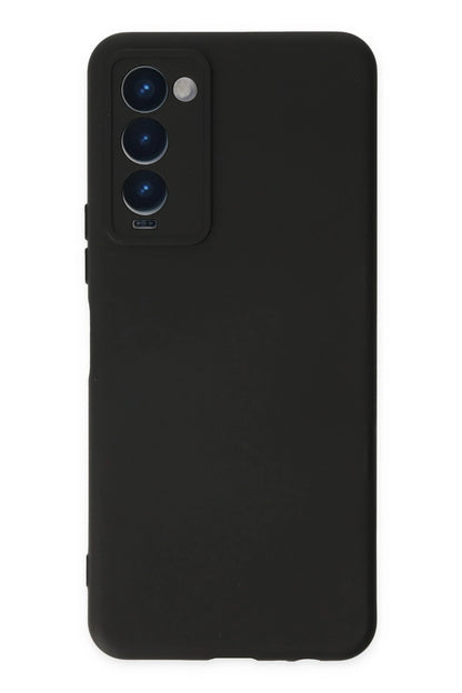 Newface Tecno Camon 18 Kılıf Nano içi Kadife Silikon - Siyah