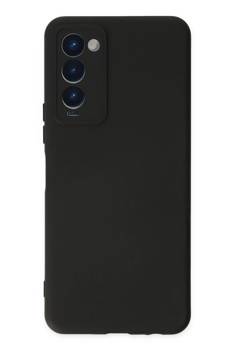 Newface Tecno Camon 18 Kılıf Nano içi Kadife Silikon - Siyah
