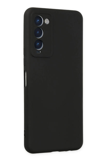 Newface Tecno Camon 18 Kılıf Nano içi Kadife Silikon - Siyah