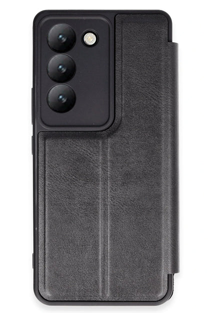 Newface Vivo V30 Lite 4G Kılıf Flip Cover - Siyah