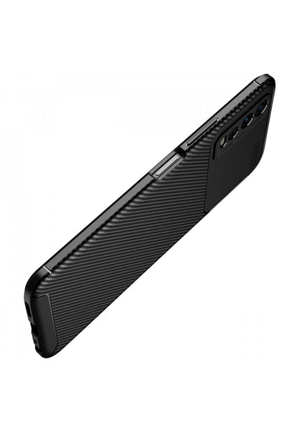 Newface Vivo Y11S Kılıf Auto Focus Karbon Kapak - Siyah