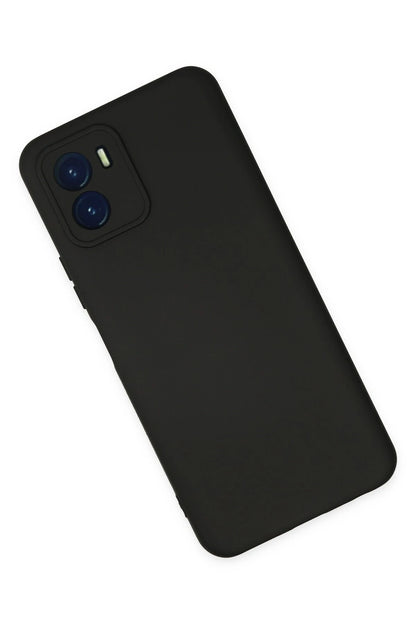 Newface Vivo Y15S Kılıf Nano içi Kadife Silikon - Siyah