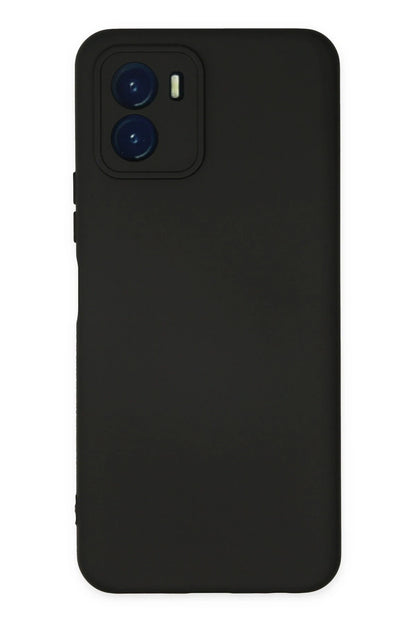Newface Vivo Y15S Kılıf Nano içi Kadife Silikon - Siyah