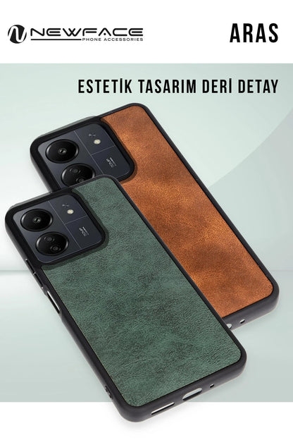 Newface Vivo Y18 Kılıf Aras Deri Kapak - Siyah