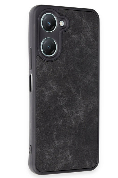 Newface Vivo Y18 Kılıf Aras Deri Kapak - Siyah