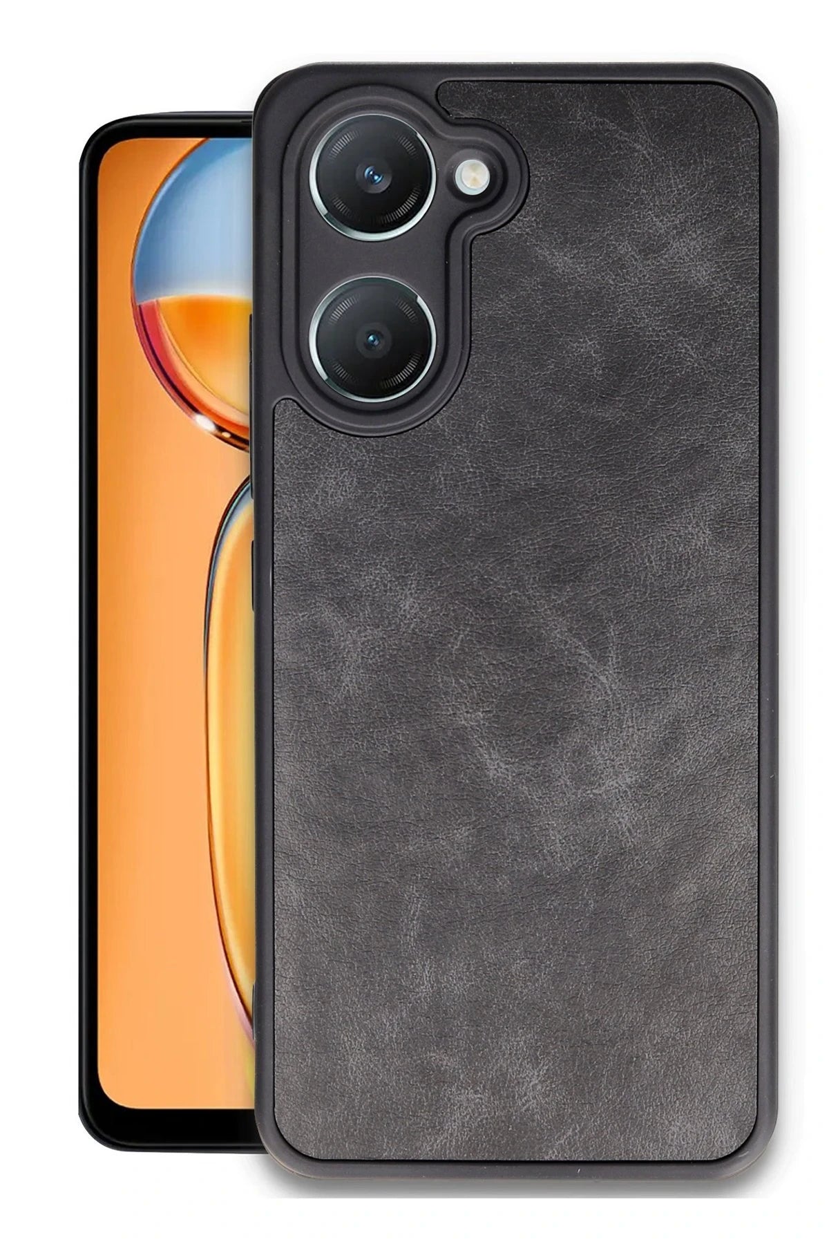 Newface Vivo Y18 Kılıf Aras Deri Kapak - Siyah