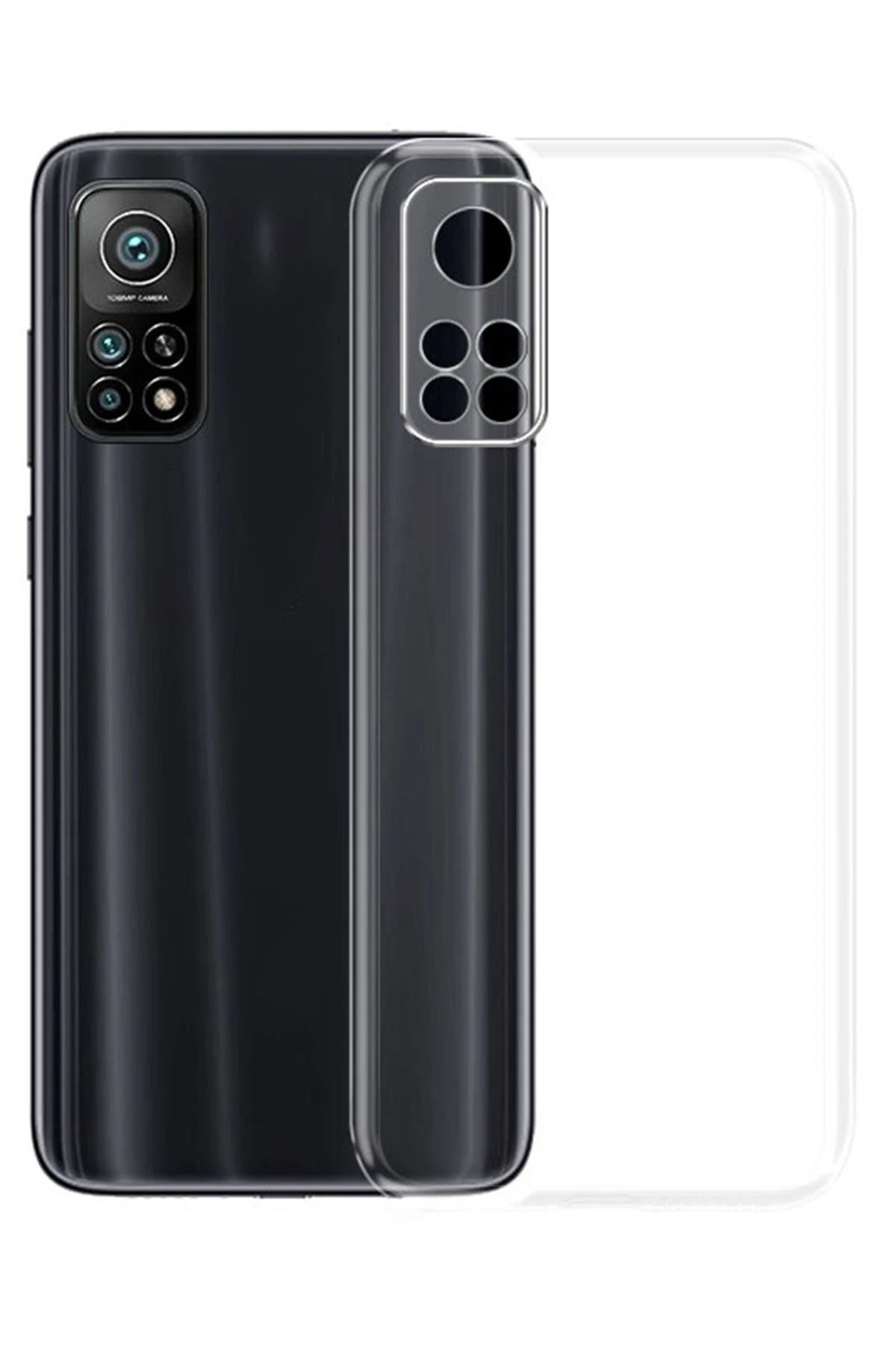 Newface Xiaomi Mi 10T Kılıf Lüx Şeffaf Silikon - Şeffaf