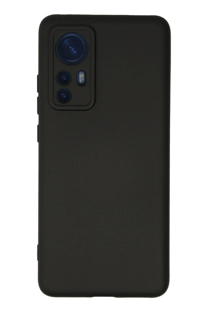 Newface Xiaomi Mi 12 Kılıf Nano içi Kadife Silikon - Siyah