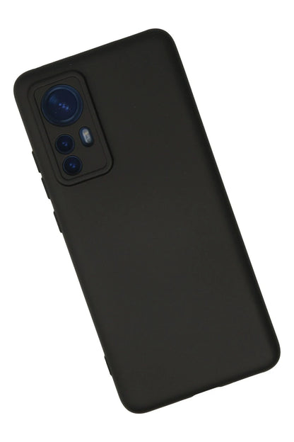 Newface Xiaomi Mi 12 Kılıf Nano içi Kadife Silikon - Siyah