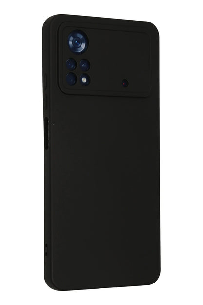Newface Xiaomi Poco X4 Pro 5G Kılıf Nano içi Kadife Silikon - Siyah
