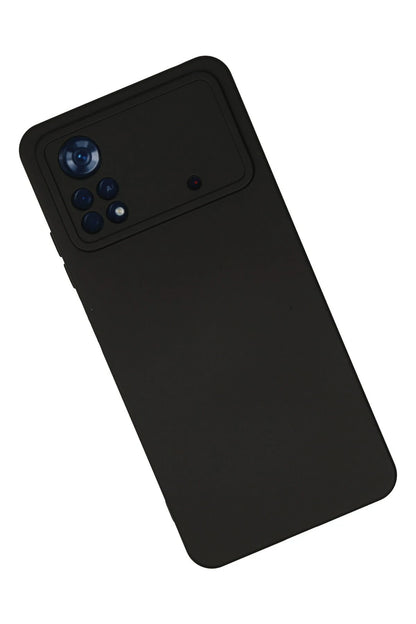 Newface Xiaomi Poco X4 Pro 5G Kılıf Nano içi Kadife Silikon - Siyah
