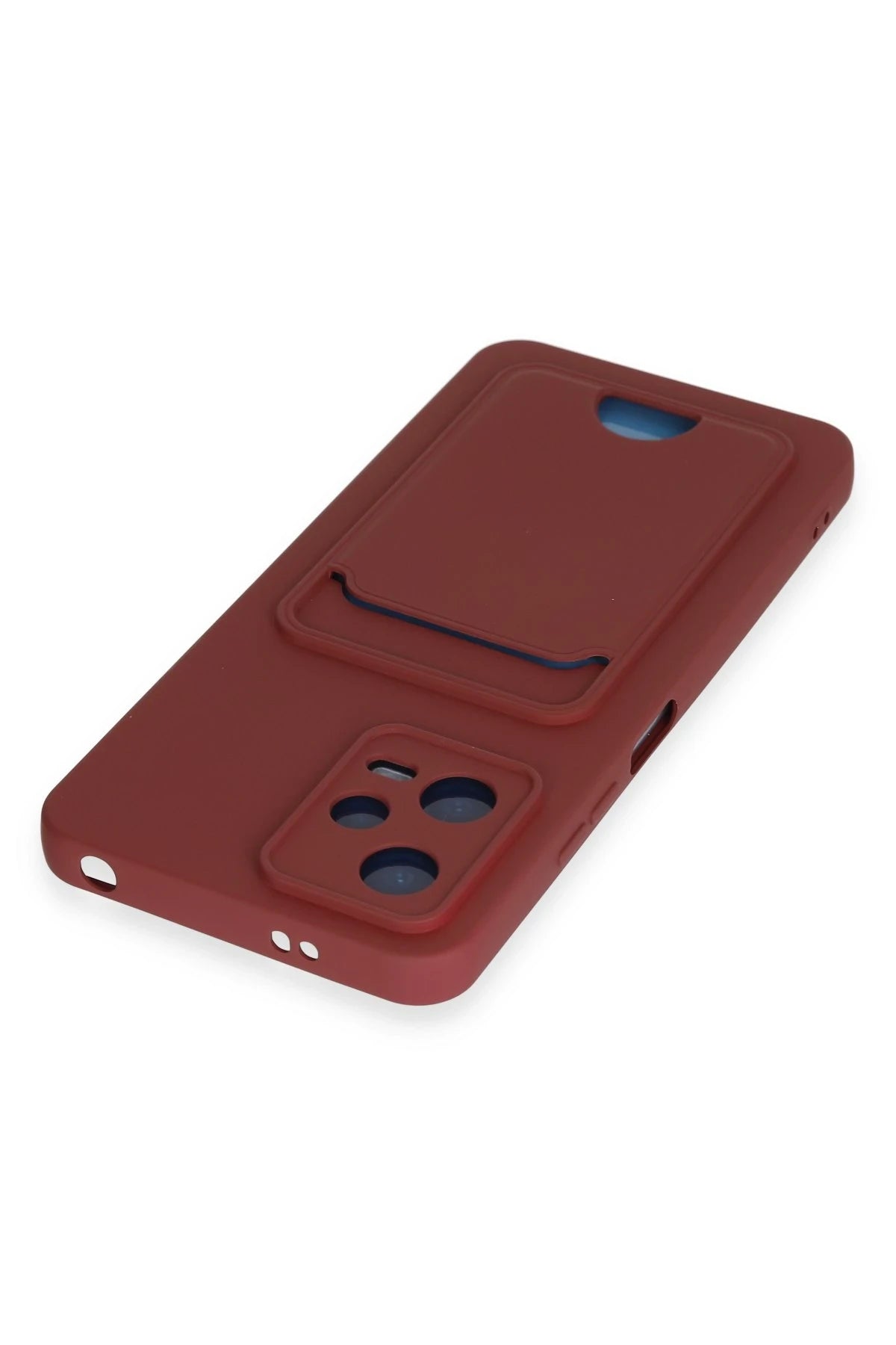 Newface Xiaomi Poco X5 5G Kılıf Kelvin Kartvizitli Silikon - Bordo